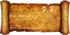 Fai Herta névjegykártya